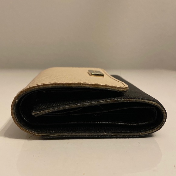 Kate Spade Joy Laurel Way Trifold Snap Small Wallet WLRU5028 - SoftPorcln/ Black - Picture 10 of 12